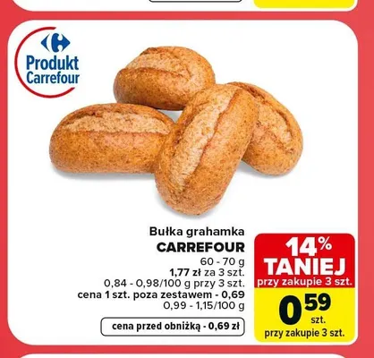 Bułka grahamka Carrefour promocja w Carrefour