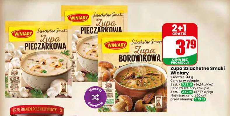 Zupa pieczarkowa Winiary Szlachetne Smaki promocja w Dino