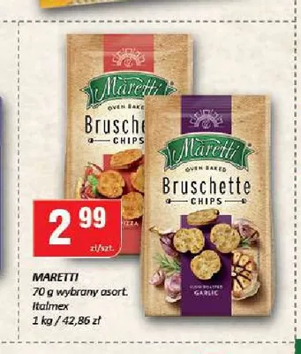 Bruschette Chips Maretti czosnkowe promocja w Chorten