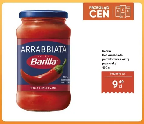 Sos Arrabbiata pomidorowy z ostrą papryczką Barilla promocja w Biedronka
