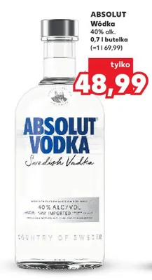 Wódka Absolut 40% alk. promocja w Kaufland