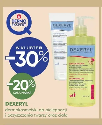 Dermokosmetyki do pielęgnacji i oczyszczania twarzy oraz ciała Dexeryl promocja w Super-Pharm