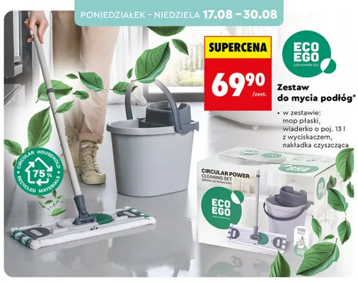 Zestaw do mycia podłóg ECO EGO promocja w Biedronka