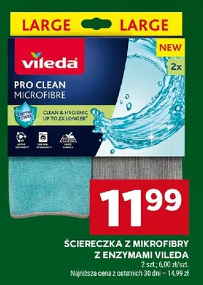 Ściereczka z mikrofibry Pro Clean Microfibre Large promocja w Stokrotka