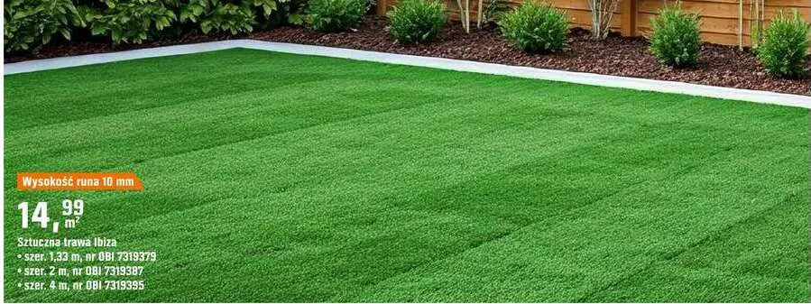 Sztuczna trawa Ibiza promocja w OBI