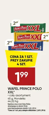 Wafel Prince Polo XXL classic promocja w Chata Polska