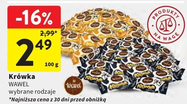 Krówka Wawel wybrane rodzaje promocja w Intermarche