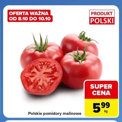 Pomidory malinowe polskie promocja w Carrefour Market