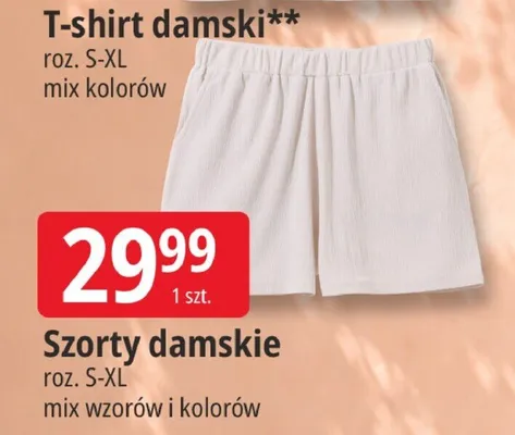 Szorty damskie Tissaia promocja w Leclerc