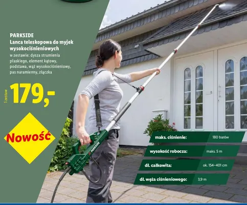 Lanca teleskopowa do myjek wysokociśnieniowych promocja w Lidl