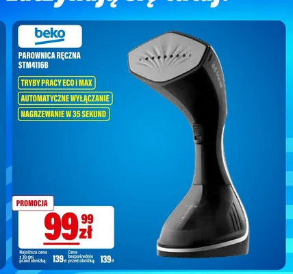 Parownica ręczna Beko STM4116B promocja w RTV EURO AGD