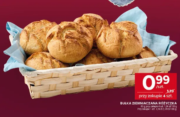Bułka ziemniaczana różyczka promocja w Stokrotka