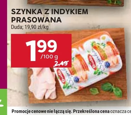 Szynka z indykiem prasowana Duda promocja w Stokrotka
