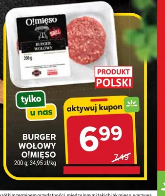 Burger wołowy O!Mięso promocja w Stokrotka