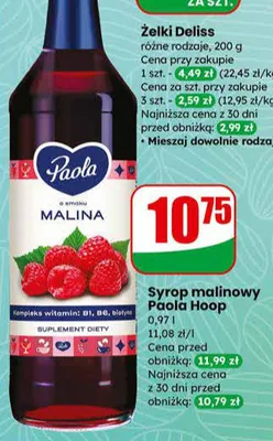 Syrop malinowy promocja w Dino