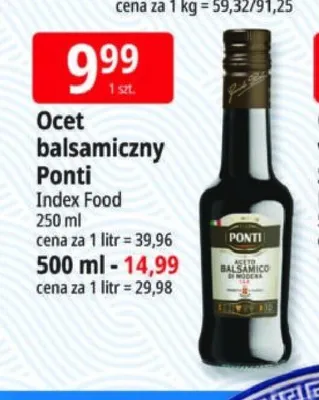 Ocet balsamiczny Ponti 250 ml promocja w Leclerc