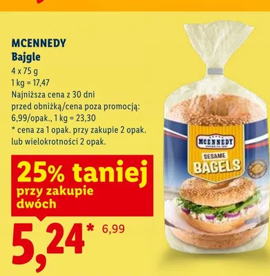 Bajgle MCENNEDY promocja w Lidl