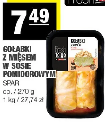 Gołąbki z mięsem w sosie pomidorowym Spar Fresh To Go promocja w SPAR