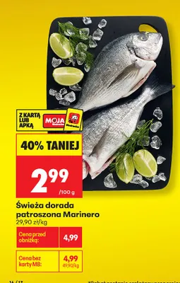 Świeża dorada patroszona Marinero promocja w Biedronka