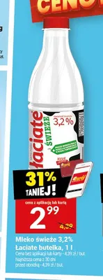 Mleko świeże 3,2% Łaciate butelka promocja w Twój Market