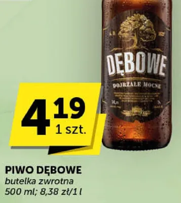 Piwo Dębowe butelka zwrotna promocja w ABC