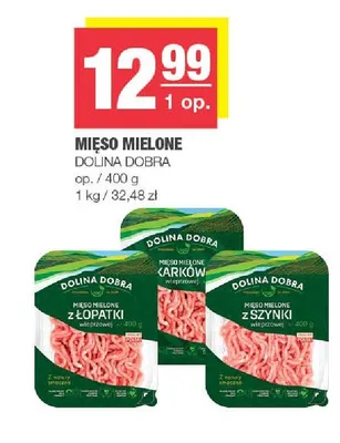 Mięso mielone z karkówki wieprzowej Dolina Dobra promocja w SPAR