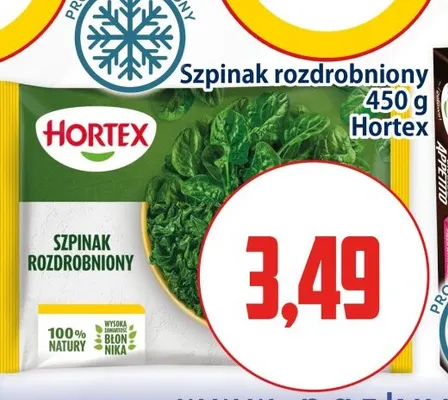 Szpinak rozdrobniony Hortex promocja w Kupiec