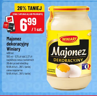 Majonez dekoracyjny Winiary promocja w POLOmarket