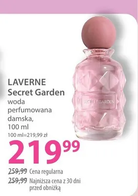 Woda perfumowana damska LAVERNE Secret Garden promocja w Hebe