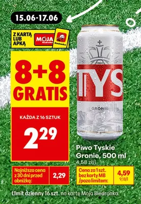 Piwo Tyskie Gronie promocja w Biedronka