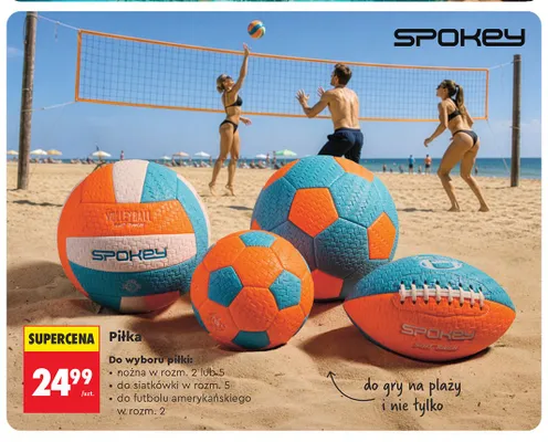Piłka do siatkówki Spokey promocja w Biedronka