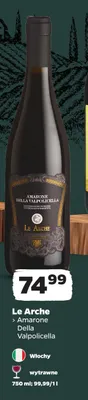 Wino czerwone Le Arche Amarone della Valpolicella promocja w Netto