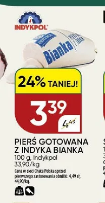 Pierś Gotowana z Indyka Bianka Indykpol promocja w Chata Polska