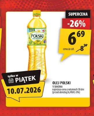 Olej rzepakowy Olej Polski promocja w Arhelan