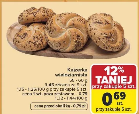 Kajzerka wieloziarnista promocja w Carrefour