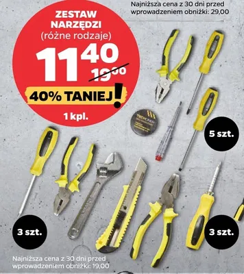 Zestaw narzędzi, różne rodzaje promocja w Netto