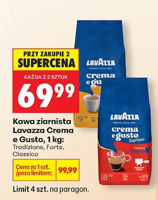 Kawa ziarnista Crema e Gusto Forte promocja w Biedronka