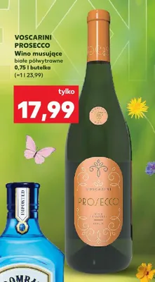 Wino musujące białe półwytrawne Voscarini Prosecco promocja w Kaufland
