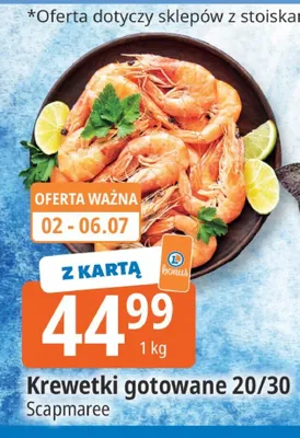Krewetki gotowane 20/30 Scapmaree promocja w Leclerc