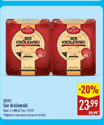Ser królewski w plastrach 2-pak Sierpc promocja w Aldi