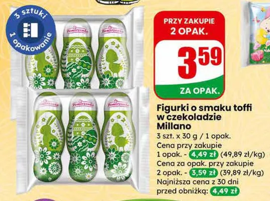 Figurki o smaku toffi w czekoladzie promocja w Dino