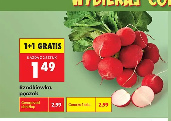 Rzodkiewka pęczek promocja w Biedronka