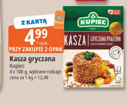 Kasza gryczana Kupiec promocja w Leclerc