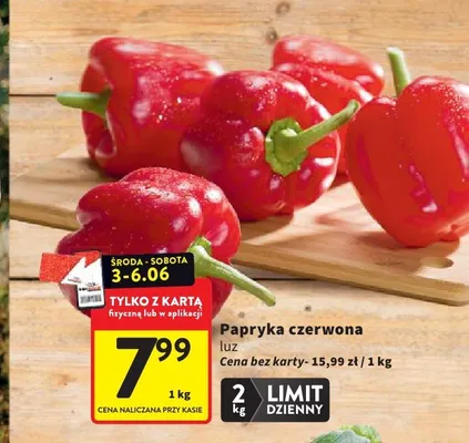 Papryka czerwona promocja w Intermarche