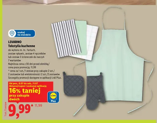 Ściereczki do naczyń LIVARNO 3-pak promocja w Lidl