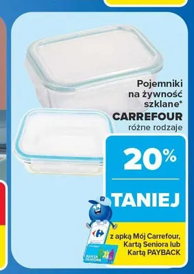 Pojemniki na żywność szklane Carrefour promocja w Carrefour Market