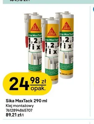 Klej montażowy Sika MaxTack 290ml promocja w Castorama