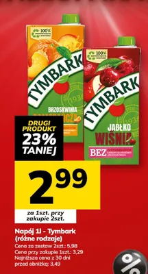Napój Tymbark (różne rodzaje) promocja w Hitpol