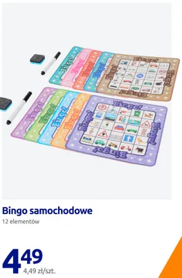 Bingo samochodowe 12 elementów promocja w Action