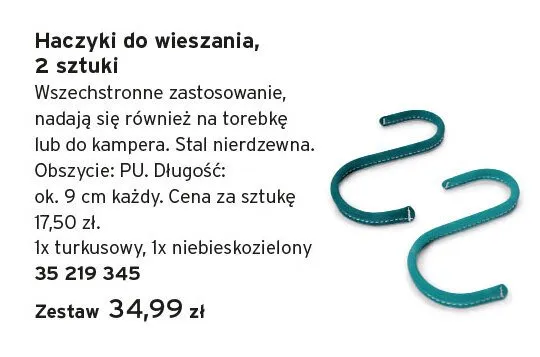 Haczyki do wieszania 2-pak promocja w Tchibo